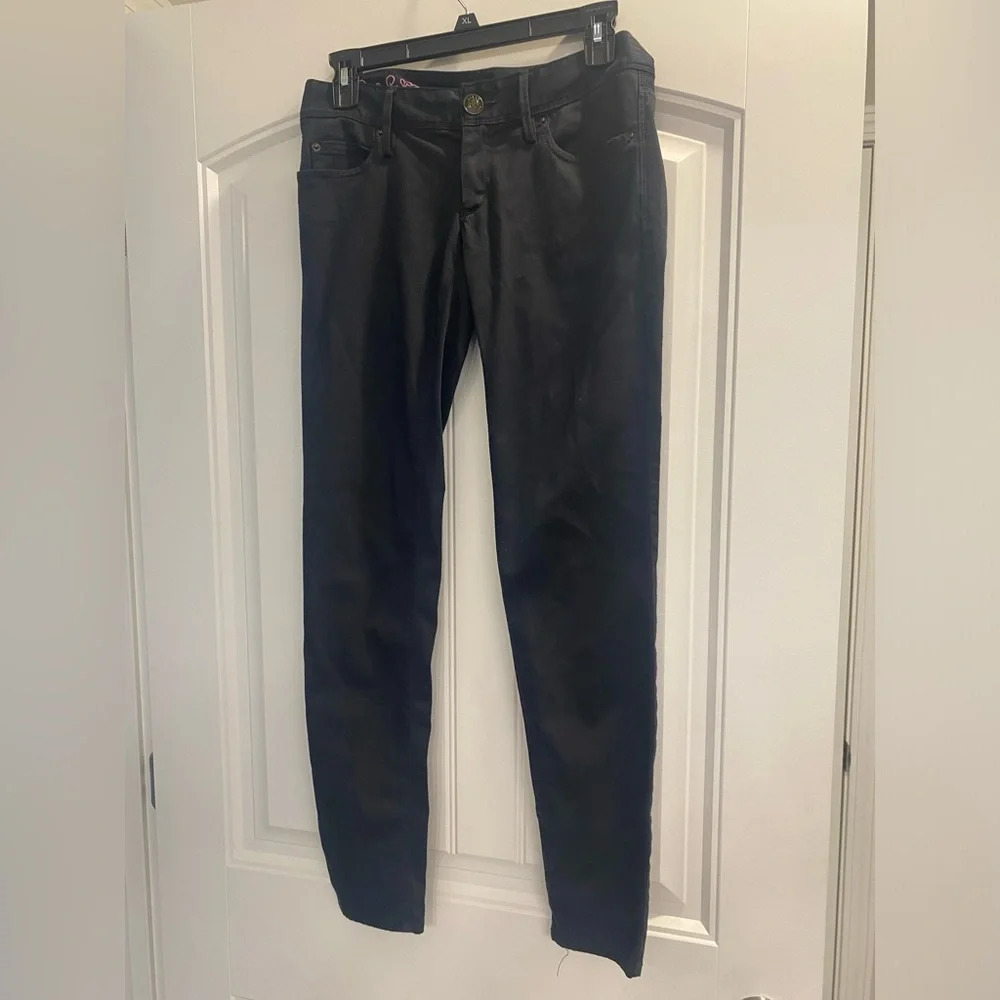 Lilly pullitzer black jeans size 0 skinny stretch